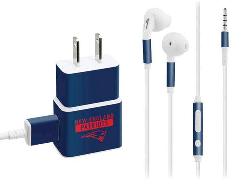 NFL New England Patriots Blue Performance Series Phone Charger Skin